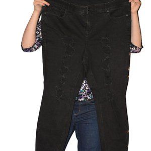 Torrid HP distressed black skinny jeans